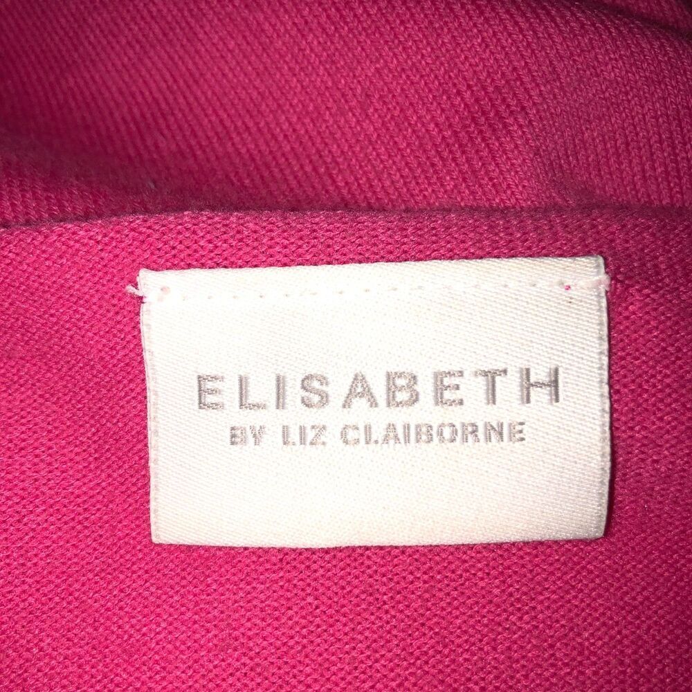 VTG Elisabeth Liz Claiborne Womens 3X Pink Floral Flower Long Sleeve Shirt Top - Picture 8 of 10